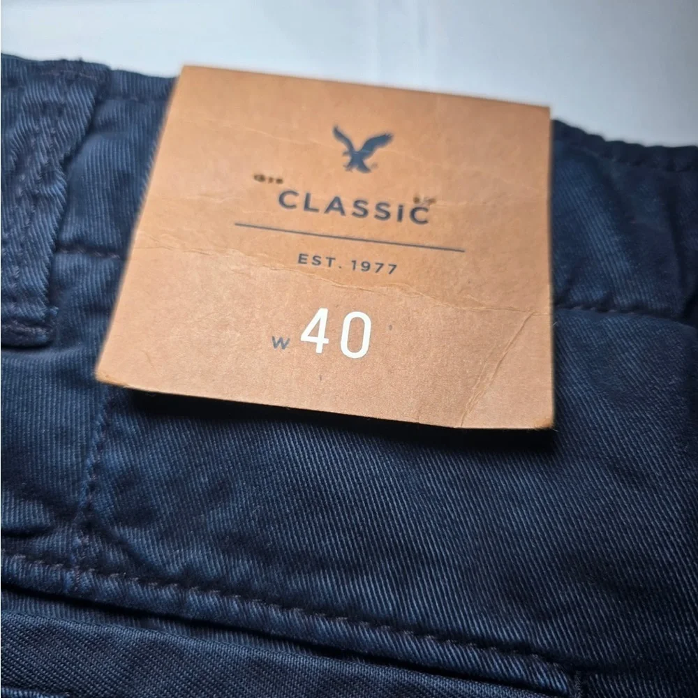 American Eagle Men’s Classic At The Knee Navy Short NWT Size 40 - Picture 6 of 8